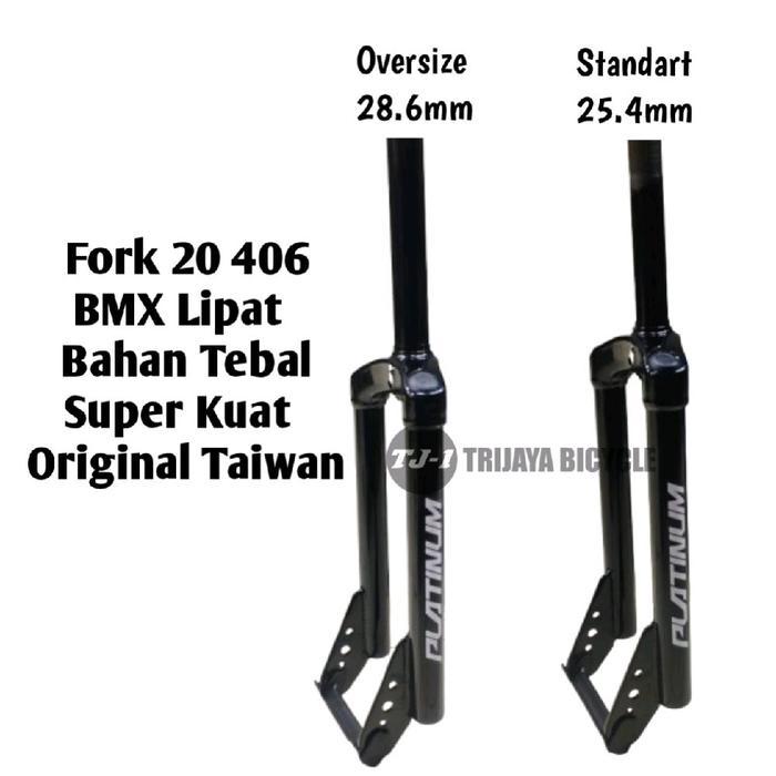 FORK 20 BMX LIPAT PLATINUM FIGHTER OVERSIZE OS 28.6 DAN STANDAR DRAT 25.4 BAHAN TEBAL KUAT