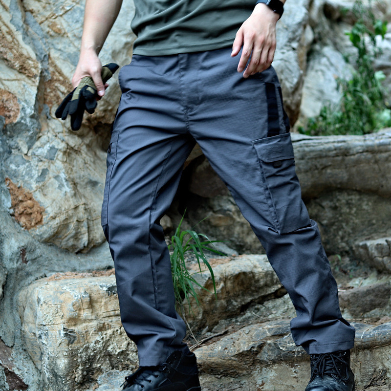 Men's Lightweight Hiking Pants Zip Pockets Waterproof Travel Fishing Work Outdoor Pants Tactical
