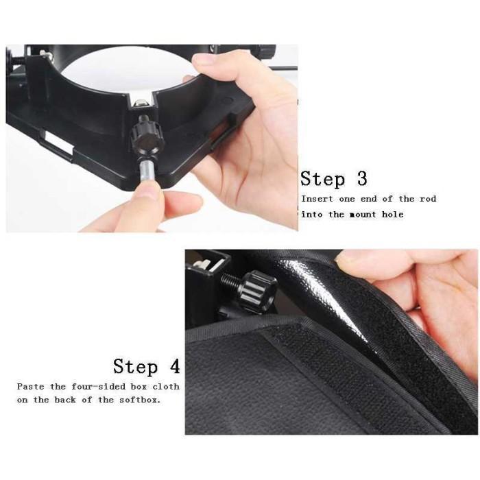 Payung Softbox Reflektor 50X70Cm Flash Mount - Cy50