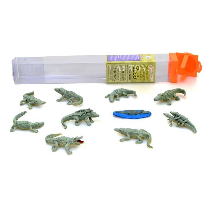 Mainan edukasi miniatur hewan Alligators Alive Safari USA isi 10 mainan reptile buaya miniatur