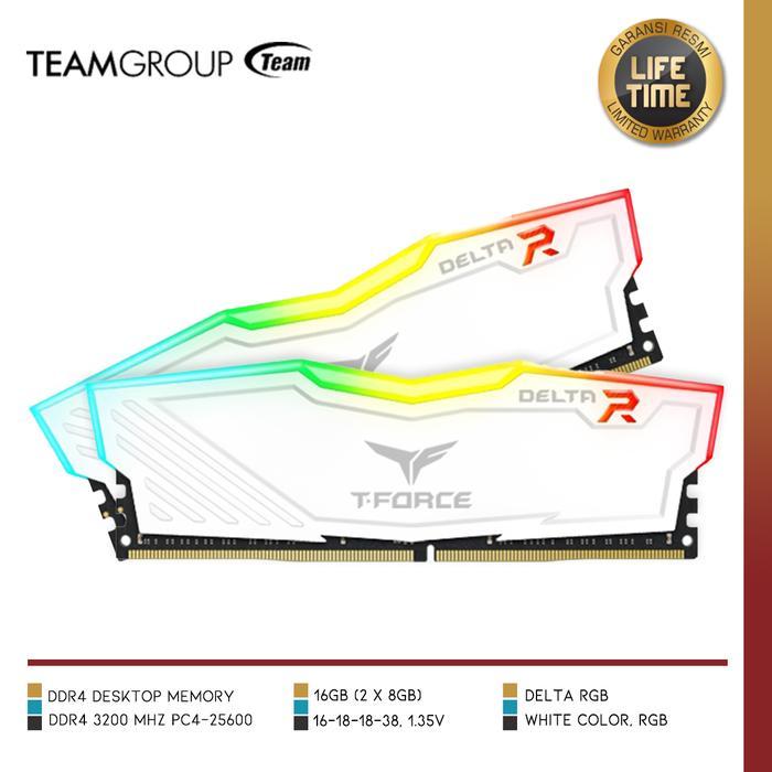 Memory TEAM - TF4D416G3200HC16CDC01 Delta RGB 16GB (2x8GB) DDR4 3200