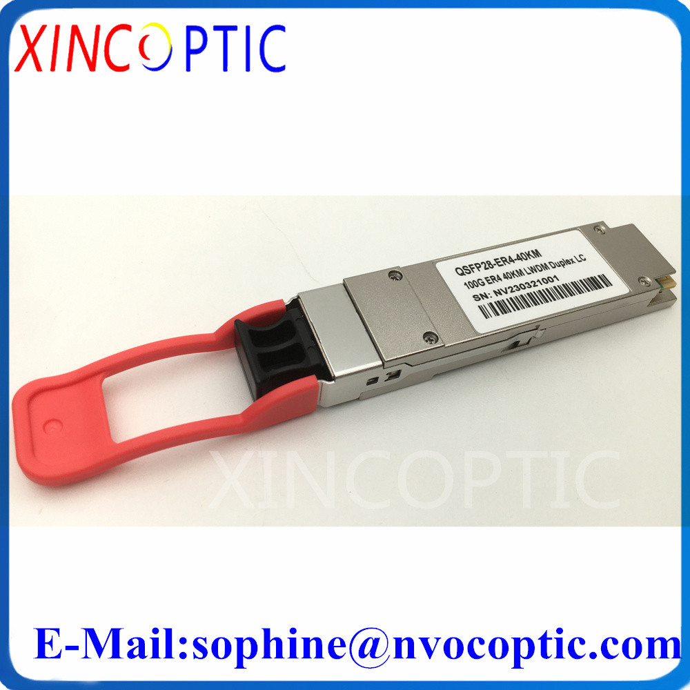 Qsfp-100G-Er4 40Km Compatible 100Gbase-Er4 Qsfp28 Smf Dml+Apd Duplex