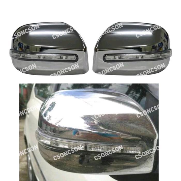 Spion Cover Agya Ayla 2014 2016 Model Ganti Chrome Hitam Lampu LED