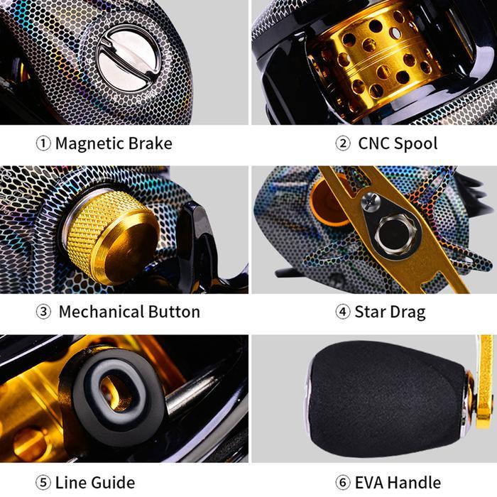 Terlaris- Reel Baitcasting Pancing / Dw Series Baitcasting Reel / Reel Pancing Murah 7.2:1 / Handle