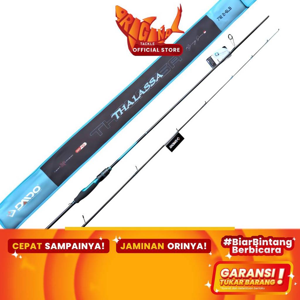 Joran Pancing Spinning Daido Thalassa Carbon Ultra Light Ultralight UL 198cm 220cm 662 732