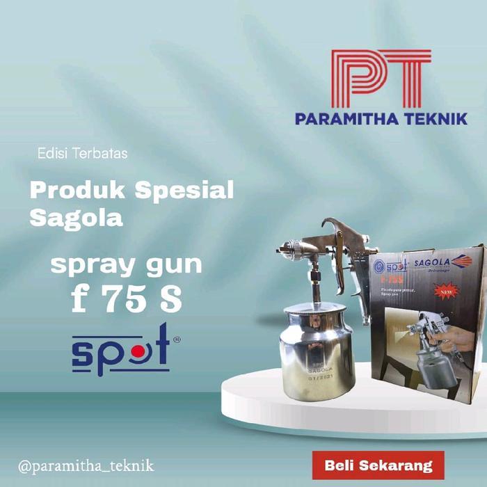 Spraygun F75S tabung bawah / spray gun F75 S alat semprotan cat 750 ml high pressure sagola SPOT