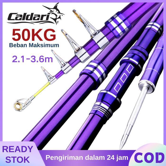 Caldari Joran Pancing Carbon Fiber Sea Fishing Rod 2.1M-3.6M/7 Tongkat Stik Pancing 3.6Meter Stick