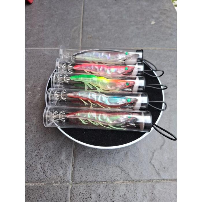Aquasite Trapman Umpan Pancing Cumi Mancing Cumi Sotong Squid Lure Bentuk Udang Bionik -Gratisongkir