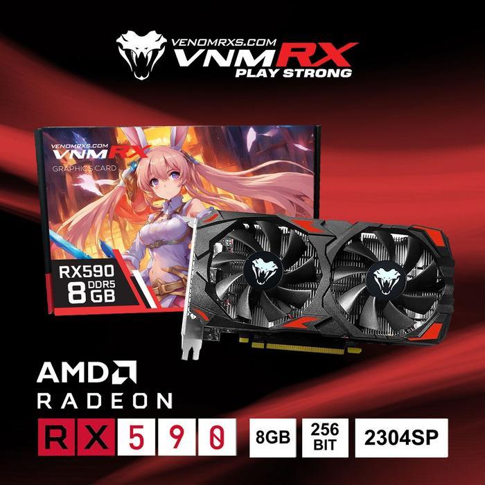 VENOMRX AMD RADEON RX 590 8GB DDR5 256BIT DUAL FAN I RX590 GME