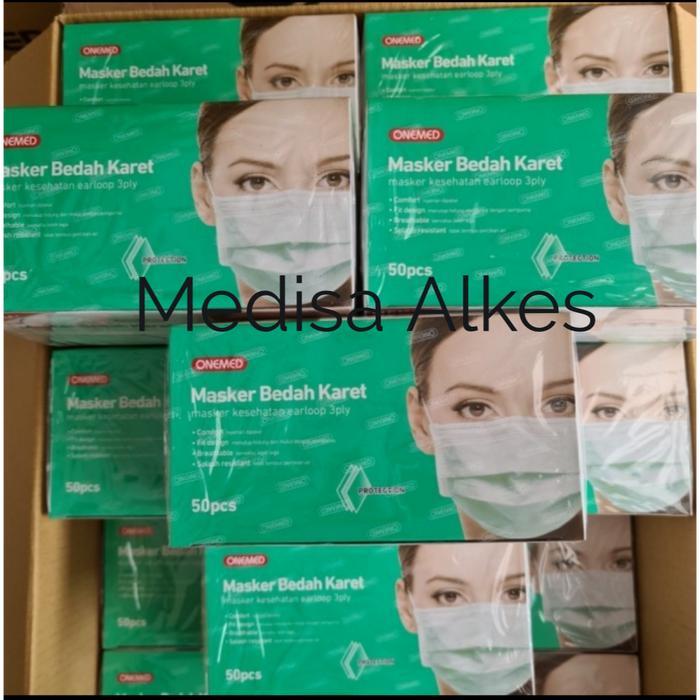 MASKER ONEMED MEDIS 50 PCS / MASKER KESEHATAN/ PERLENGKAPAN P3K