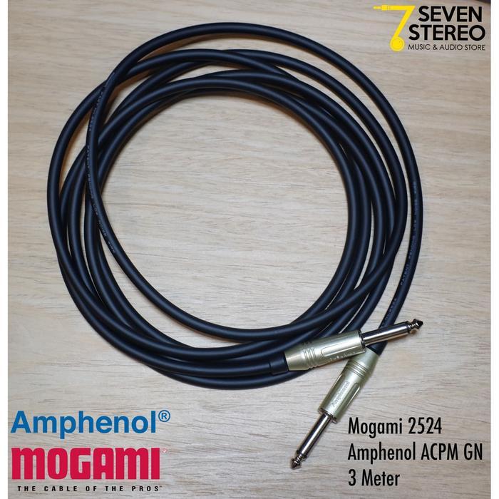 MOGAMI 2524 ORIGINAL JAPAN - AMPHENOL PLUG INTRUMENT CABLE 3 METER