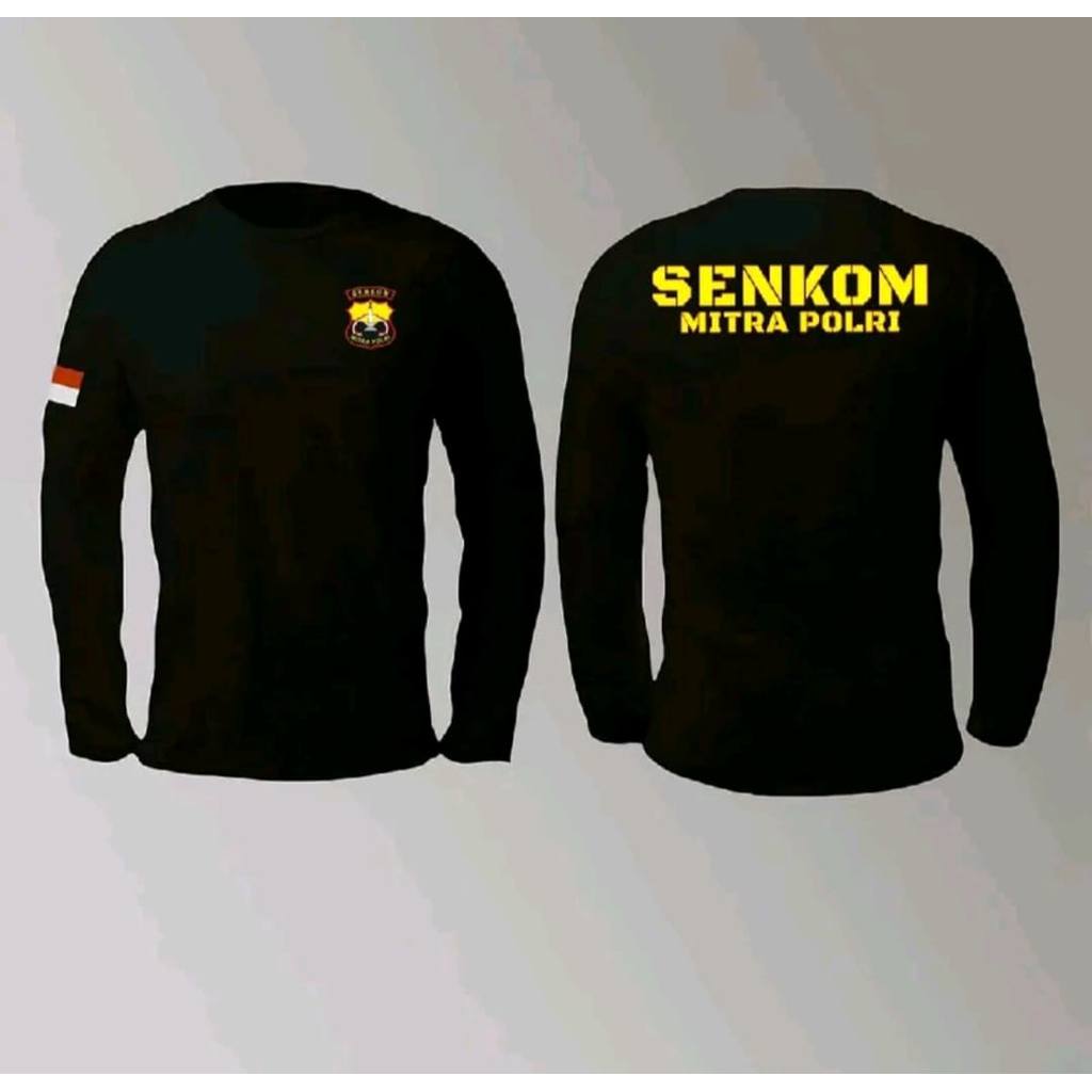 Baju Kaos T-Shirt SENKOM Mitra Polri - Kaos pria dan wanita - Lengan Panjang