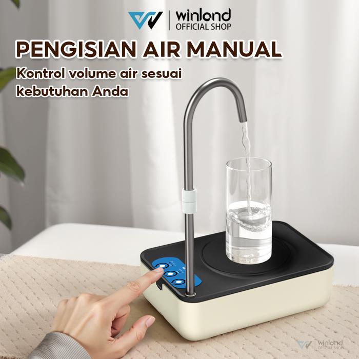 Winland Pompa Air Galon Elektrik 2in1 Dispenser Air Panas Dingin Rumah dan Luar Ruangan