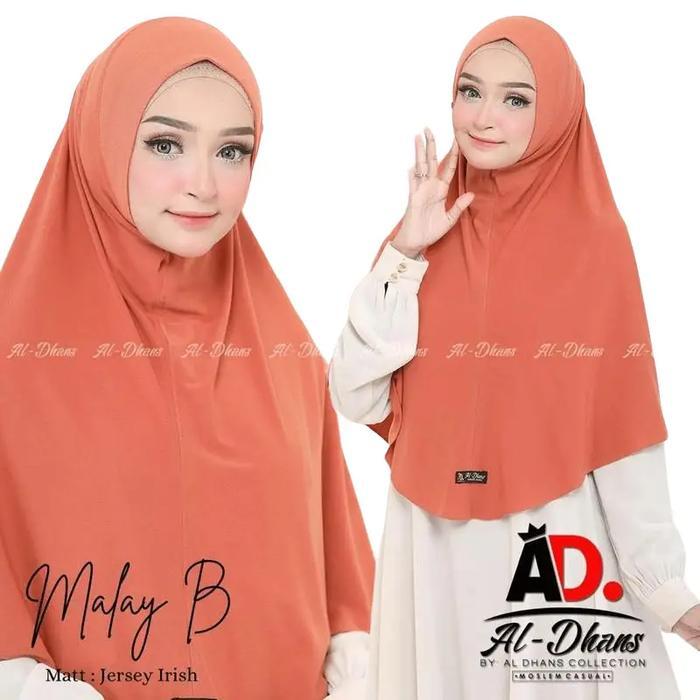 dowg- Jilbab Instan Non Pet Malay B Original By Al-Dhans Muslim Kerudung Muslim Wanita Syari