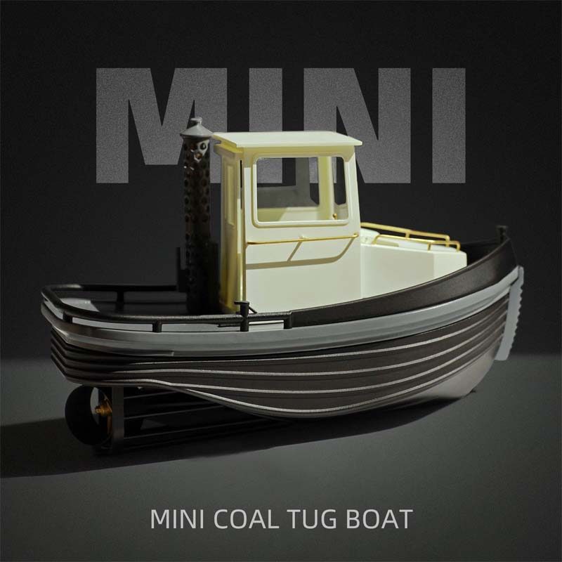 1/18 Rc Mini Tugboat Model Kit 3D Printed Mini Coal Tugboat Model Diy