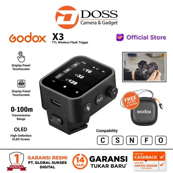 Godox X3 Trigger Touchscreen TTL Wireless Flash Trigger Godox X 3