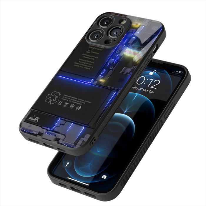 Sugihmakmur29 Softcase Glossy Mesin Handphone Mobo Led Simple Untuk Android & Iphone 17
