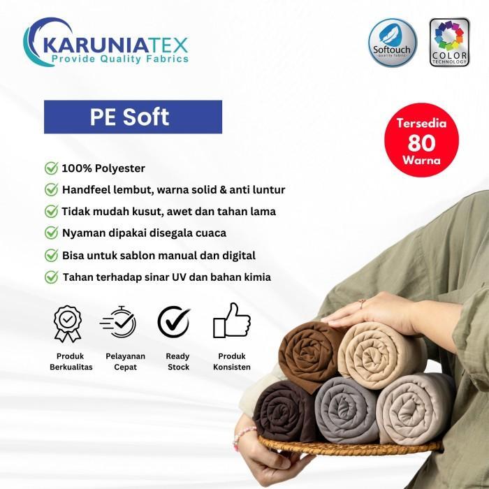 KAIN KAOS PE SOFT 30S KILOAN HIJAU STABILO KARUNIA TEXTILE KODE 615