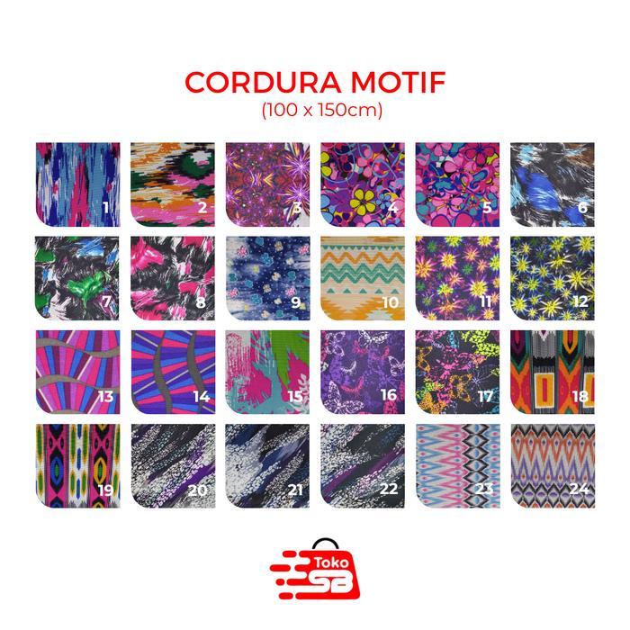 BAHAN KAIN CORDURA MOTIF (METERAN) KODE 523