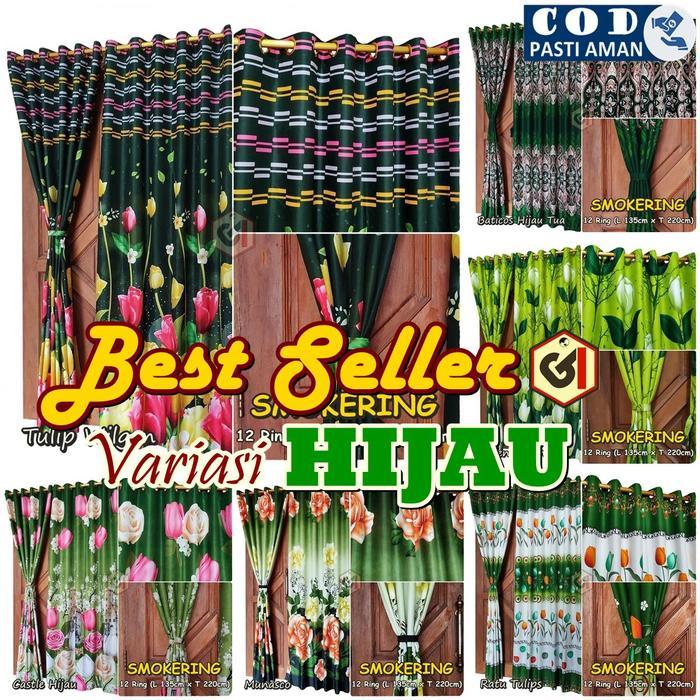 Gorden Smokring 12 Ring Cincin Modern Ukuran Besar Multi Fungsi Untuk Pintu Jendela Sekat Ruang Tamu