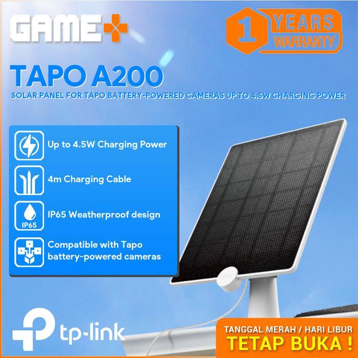TP-LINK TAPO A200 SOLAR PANEL FOR TAPO BATTERY-POWERED CAMERAS UP TO 4.5W CHARGING POWER