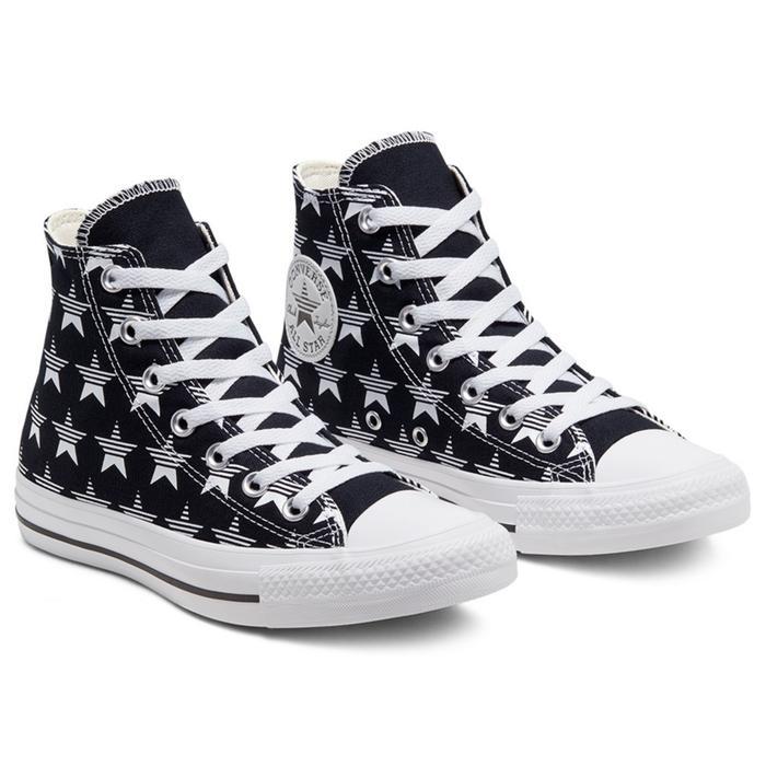 Sepatu Sneakers Wanita Converse Ct As Hi Star Print Black 168808C