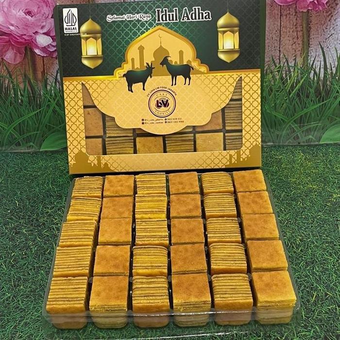 Kue lapis legit susu mini bites 30 petak per box