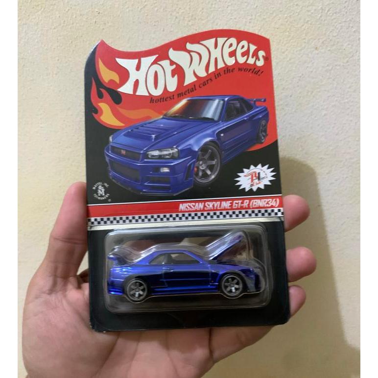 Hotwheels RLC R34 biru