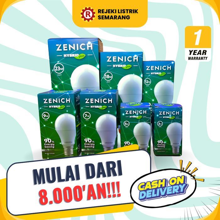 LAMPU LED BULB ZENICH HYBRID 3,5,7,9, 12,15,18,23W WARNA PUTIH DAN KUNING