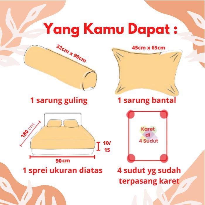 Amfameshop Sprei Single 90x180x15 - Sprei Set 90x180x15