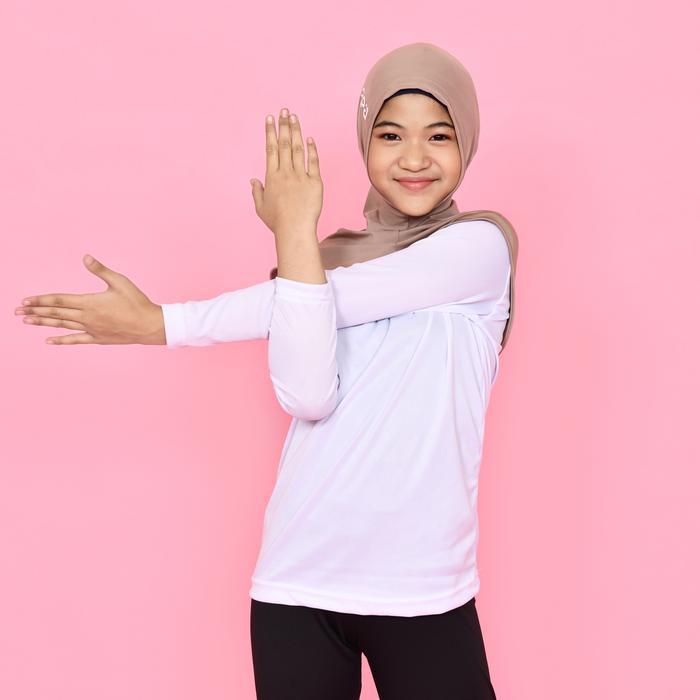 SIAPKIRIM Zeea Sport Hijab Anak Hayfa P Erina Kids - Coklat Susu READY STOCK