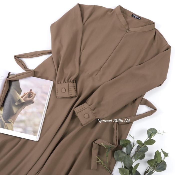 [Voucher] [Gamis Hermosa] Gamis polos Milo coklat susu mocca premium-GAMIS HERMOSA POLOS/GAMIS