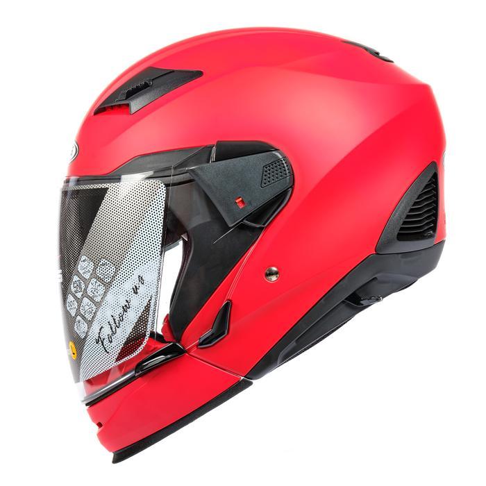 Zeus 611C MATT DRED MODULAR HELMET