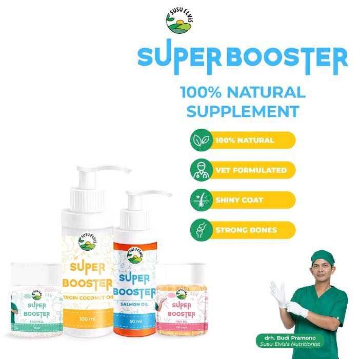 Susu Elvis - Vitamin Bulu Kulit Tulang Anjing Kucing 100% Natural - Dog Cat Pet Supplement - Super