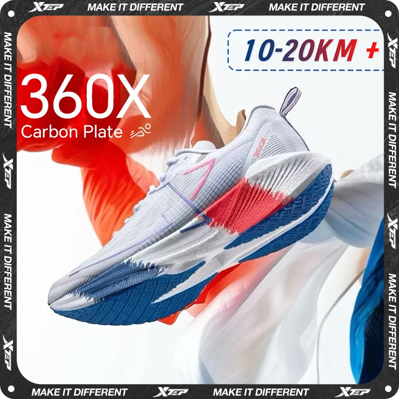 Xtep 360X Professional Running Shoes Men'S Carbon Plate Marathon Pb Sport Shoe Etpu Material