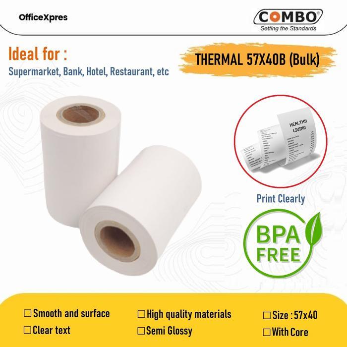 Thermal Struk 57x40 B / Kertas Struk Kasir/ Thermal Paper / Paper Roll