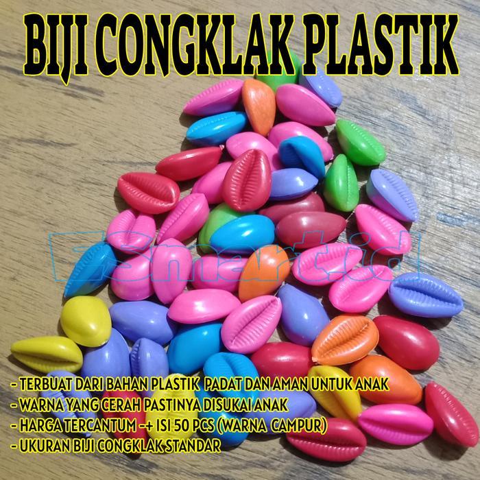 Biji congklak plastik warna warni