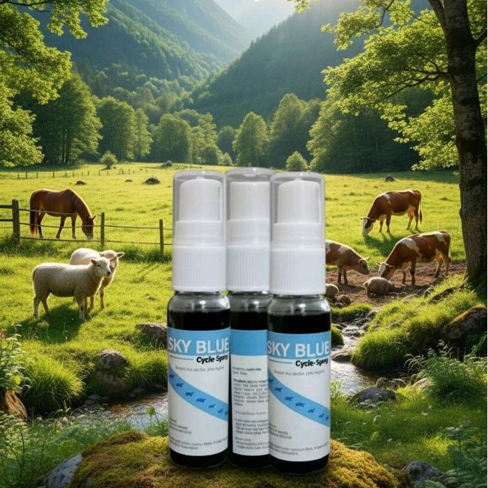 BRIDTIS- Sky Blue Cyclo Spray Obat Luka Hewan Mengatasi Infeksi Bakteri & Jamur Untuk Sapi
