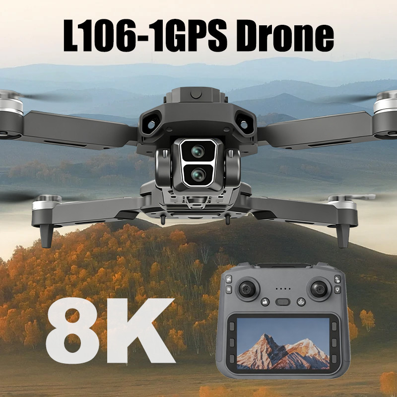 LYZRC L106-1 MAX GPS Drone 4K Professional 8K HD Dual Camera Brushless Motor Obstacle Avoidance With