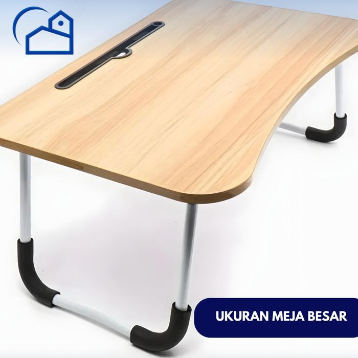 Meja Laptop uk BESAR - MEJA LIPAT / MEJA PORTABLE SERBAGUNA / MEJA KERJA / MEJA BELAJAR 10087 Kayu