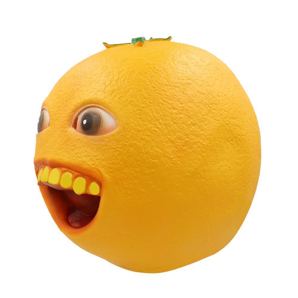 Ugly Annoying Orange Cosplay Mask Latex Helmet For Role Play Pro Ball Party Bar Supplies Halloween
