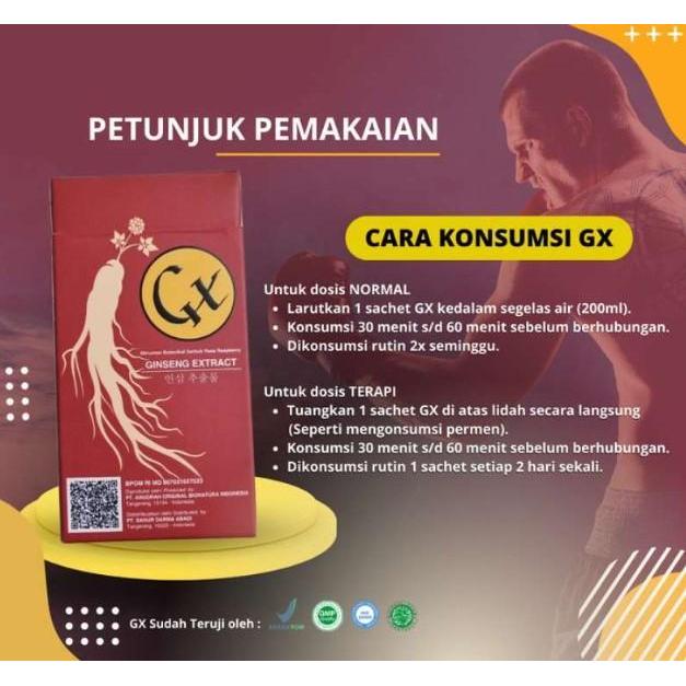 Terlaris GX Ginseng Extract 1 Box - Suplemen Pria Herbal Ekstrak Ginseng Korea - Gratis Ongkir