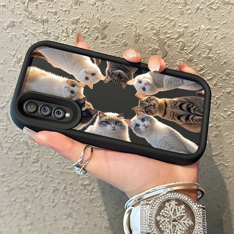 Casing Hp VIVO S1 VIVO S1 Pro Case Casing Sekelompok kucing pola Kasus HP Tangga Langit Mewah Siliko