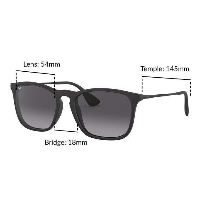 kdgn- Ray-Ban Chris Rb4187F 622/8G Full Fitting Kacamata Hitam 54Mm