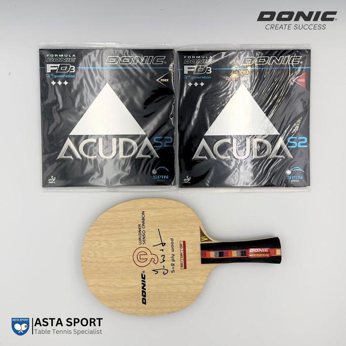 Bat Tenis Meja Donic Waldner Senso Carbon allround+ Acuda Set