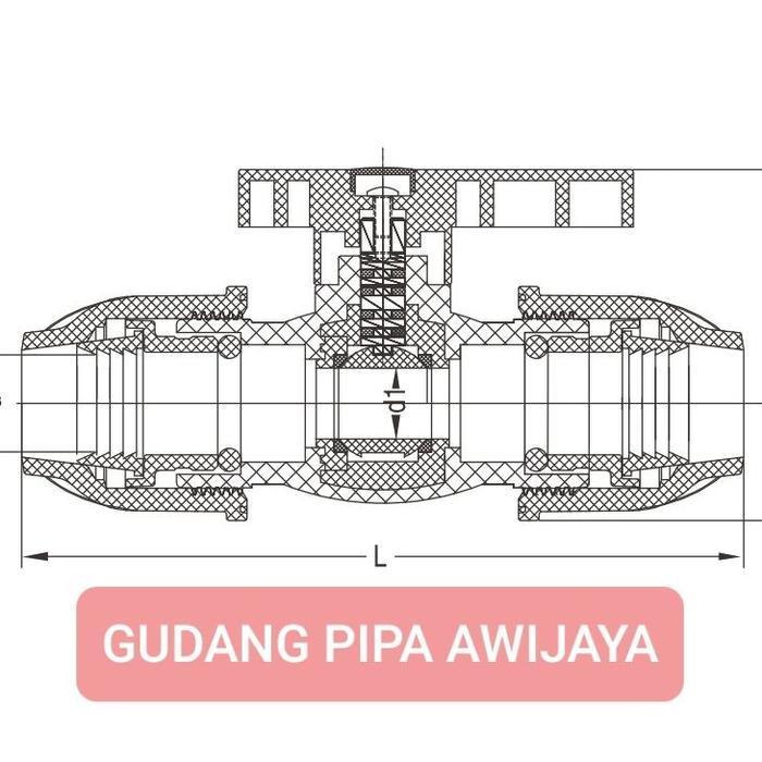 tukangbanget- Ball Valve Pipa Hdpe 3/4 Inch