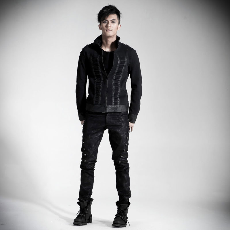 Punk Rave Men'S Uniform Style Steampunk Street Handsome Straight
