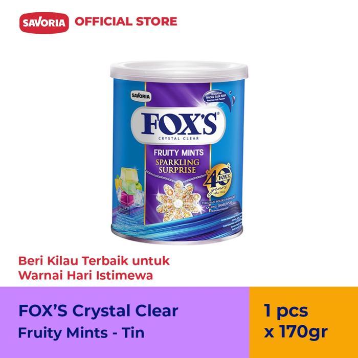 idom- Fox'S Fruity Mints Sparkling Surprise Tin - Permen Mint Kaleng 170G