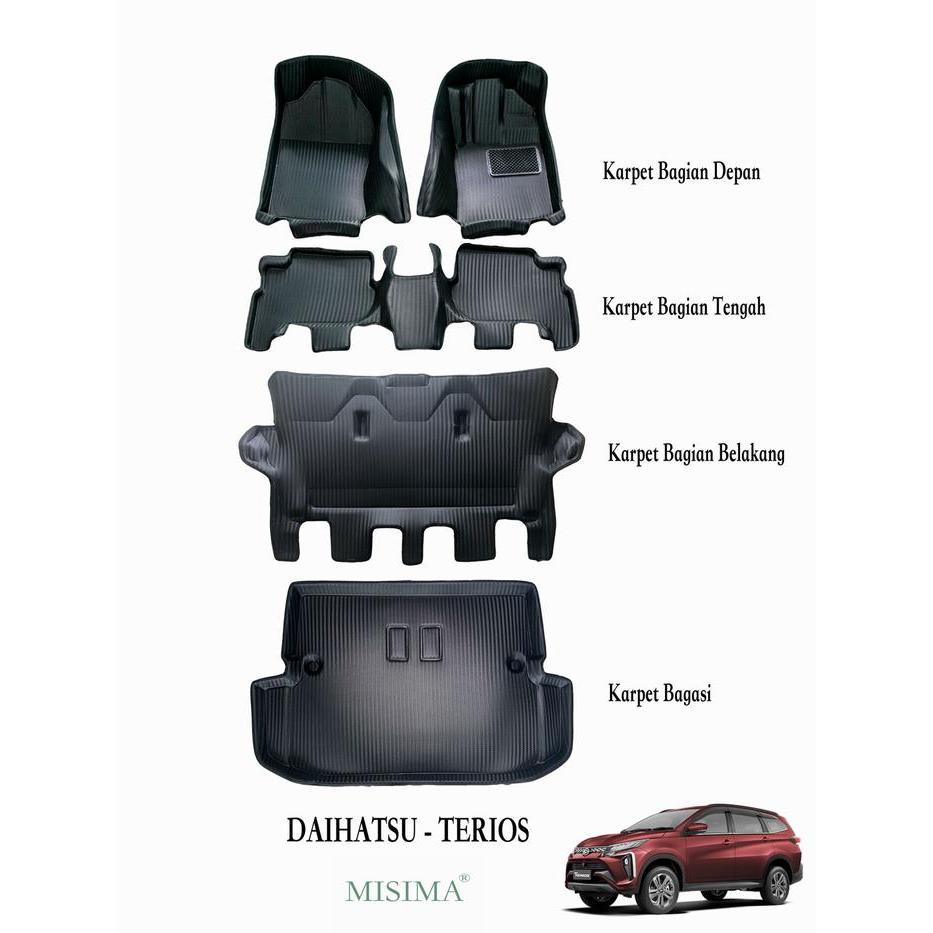 Karpet mobil 5d Daihatsu Terios ( 3 baris ) Car
