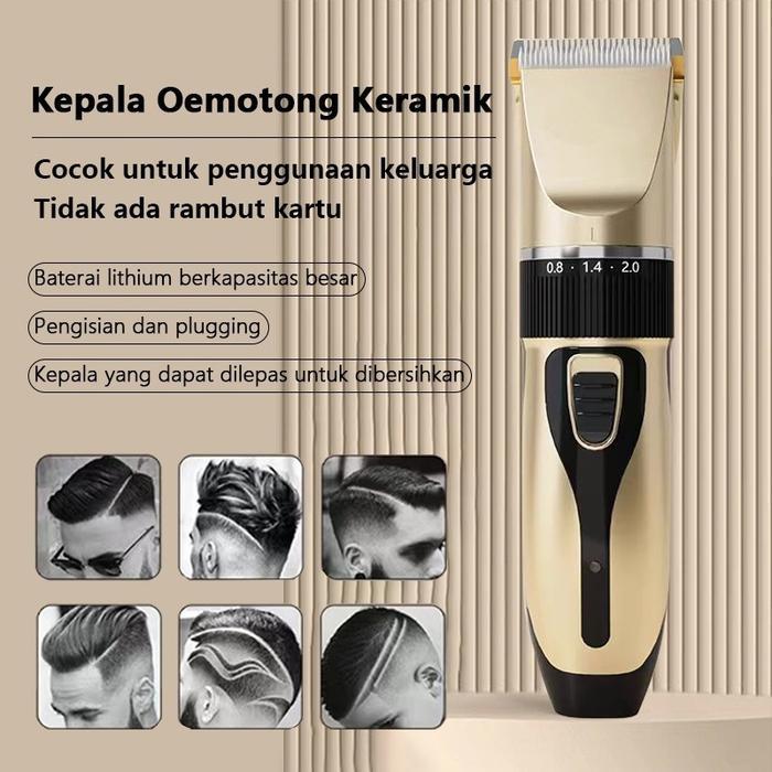 w6ph- Profesional Rambut Clipper / Gunting Rambut Listrik Clipper / Gunting Rambut Isi Ulang